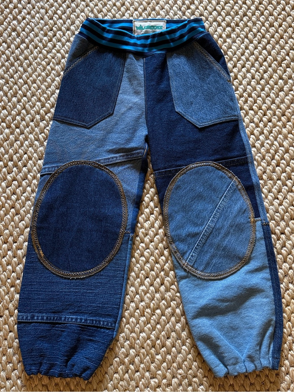 RARE WILDROOTZ Reworked Patchwork Denim Size 6/8 Youth